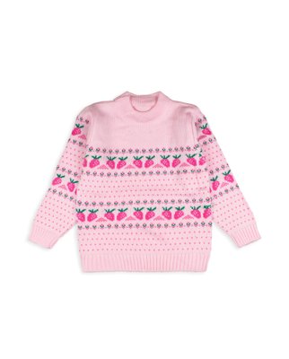 Теплий светр для дівчаток "Полунички" FL-9A-S1-001 фото